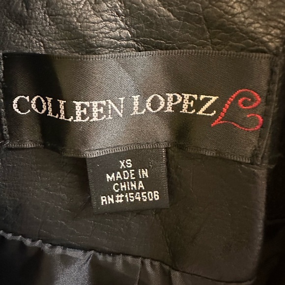 Colleen Lopez Vegan Leather Embroidered Jacket XS - Picture 3 of 4